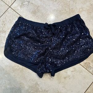 Navy Victoria’s Secret  Sequin Shorts
